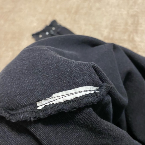 {Zara} Oversized Black Denim Silver Studded Jacket ~ Size Small - Picture 16 of 16